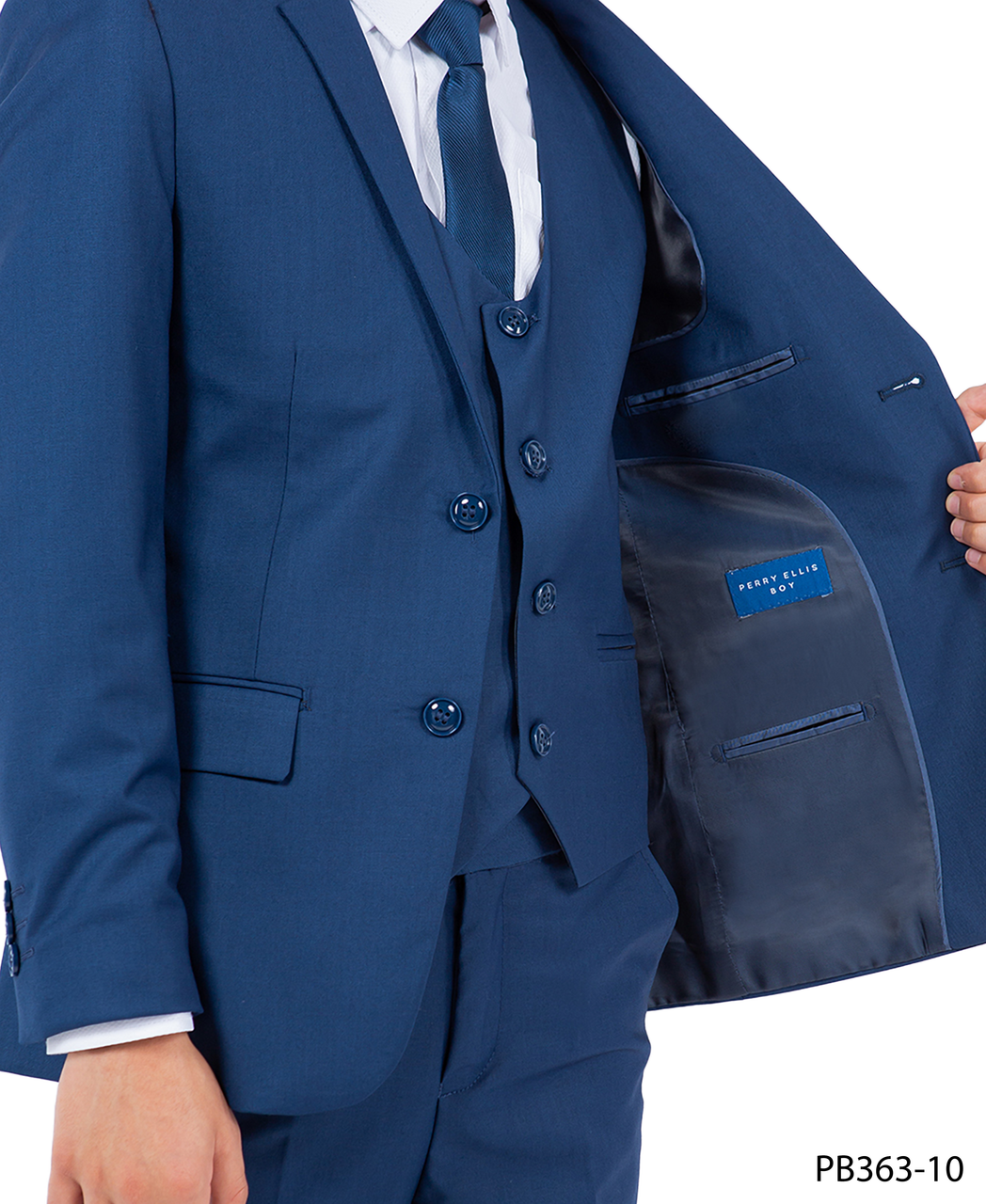 New York Man Boys 5 Piece Suit-Indigo Blue by Perry Ellis - suit - view 2 | New York Man Suits