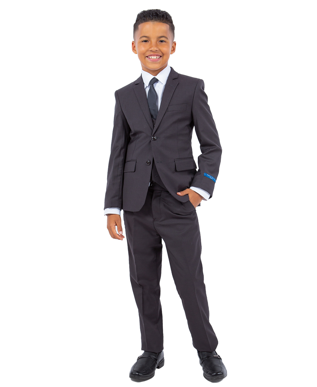 New York Man Boys 5 Piece Suit-Dk Grey by Perry Ellis - suit | New York Man Suits