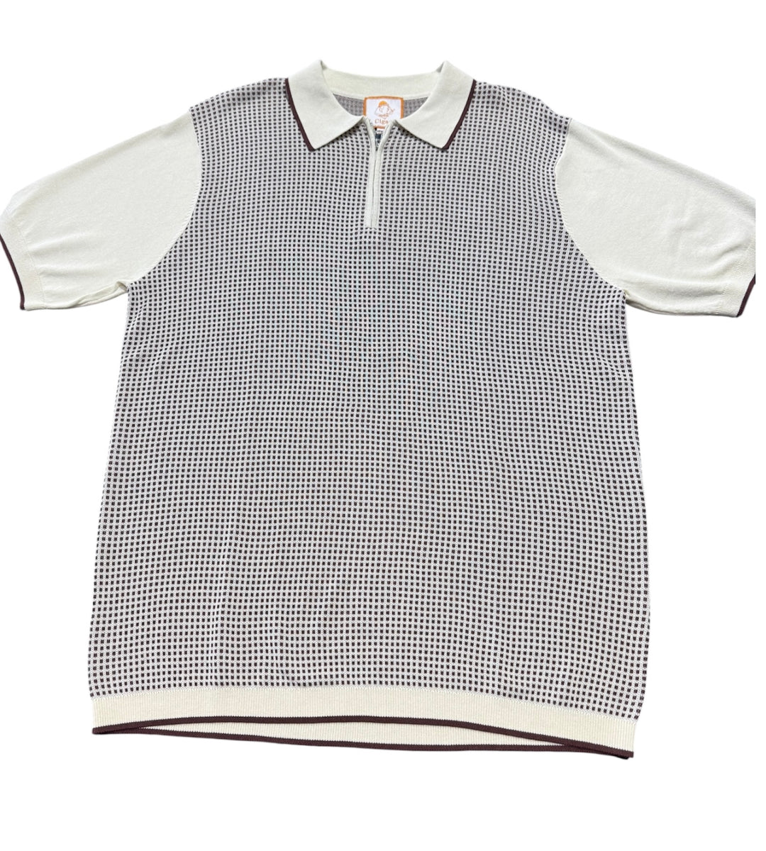 Cigar Couture Men's Polo Knit Short Sleeve Sport Shirt - PJ 1522 Cream