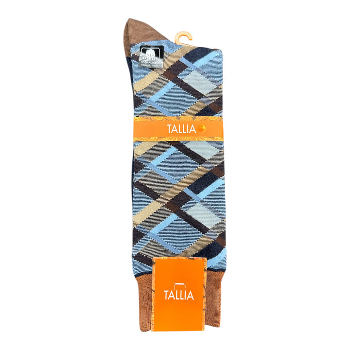Tallia Mens Fancy Zig Zag Design Socks