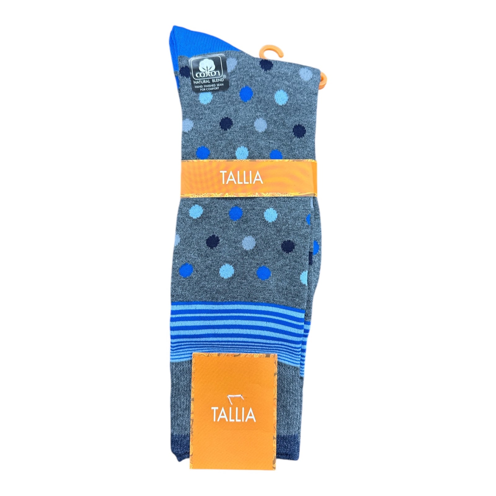 Tallia Mens Fancy Polka Dot Design Socks-Navy/Blue - socks | New York Man Suits