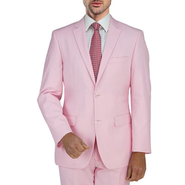 New York Man Italian Designer Pink 2 Piece Suit - suit | New York Man Suits