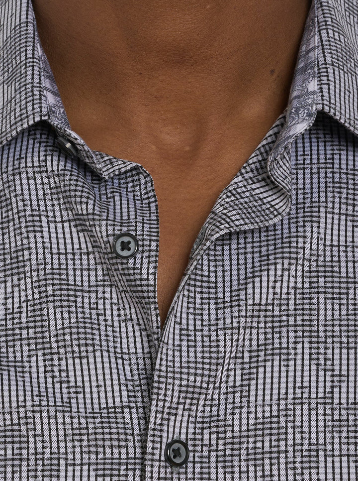Robert Graham Electric Slide Long Sleeve Woven Shirt-Grey