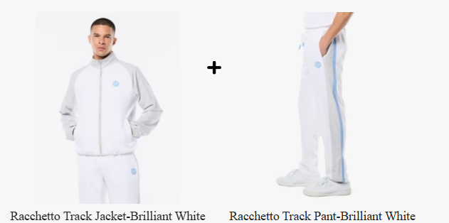 Sergio Tacchini Racchetto Track Pants and Jacket Set-White