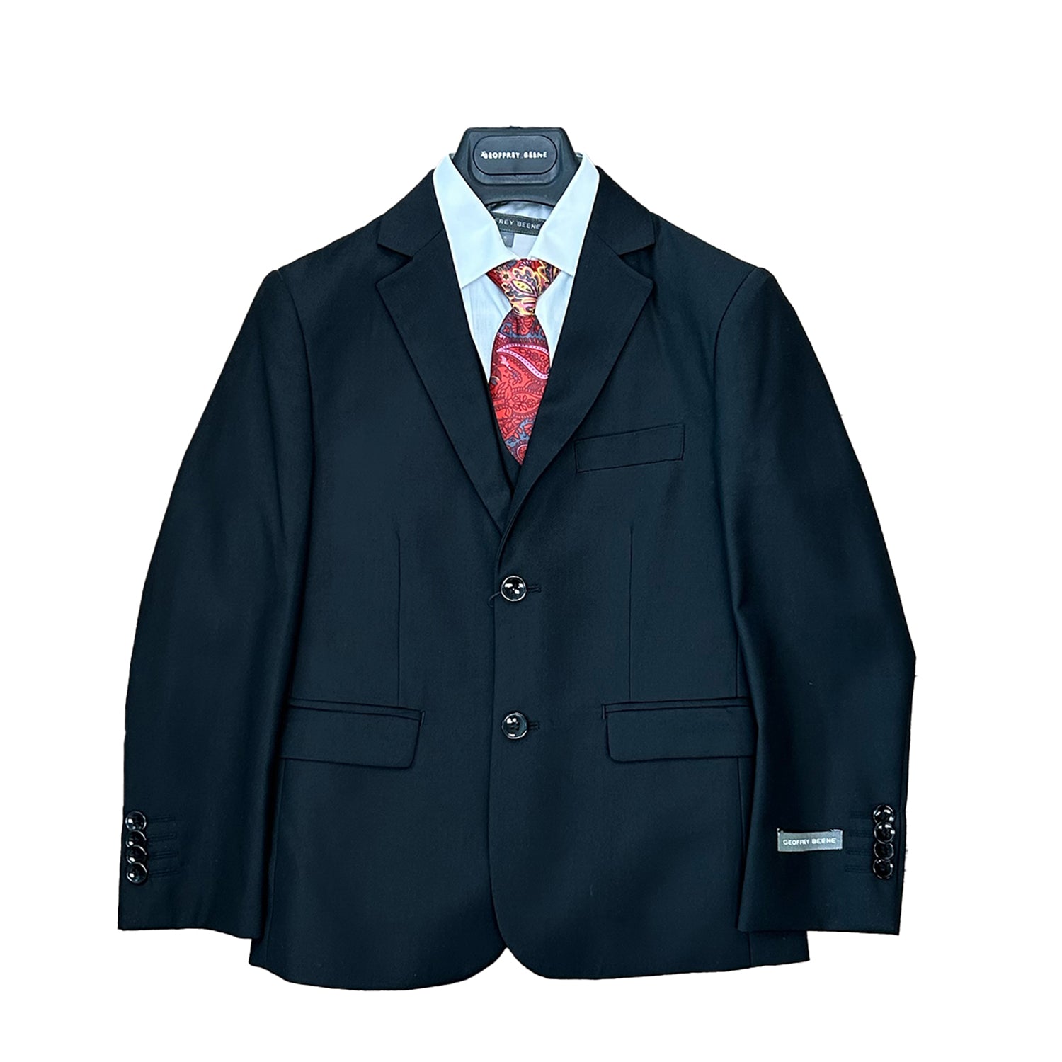 Geoffrey Beane Boys 5 Piece Vested Suit - Black - suit | New York Man Suits