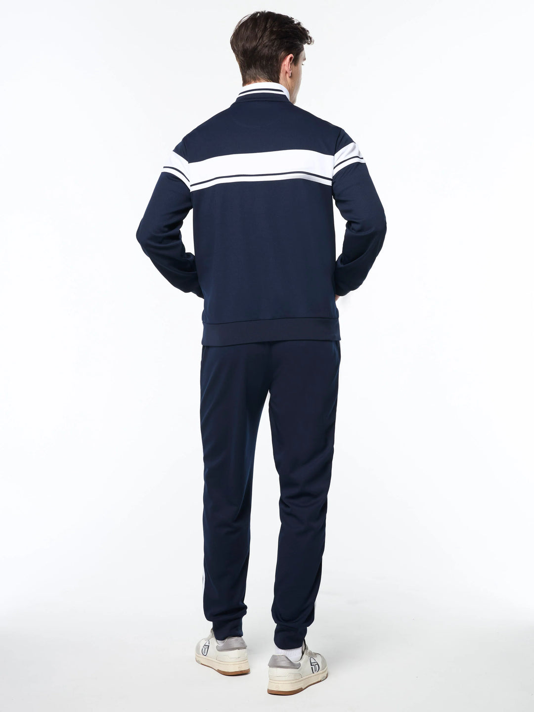 Sergio Tacchini DAMARIND TRACKTOP - Trainingsvest - almond/maritime blue/zandkleur Sergio Tacchini DAMARIND TRACKTOP - Trainingsvest - almond/maritime blue/zandkleur