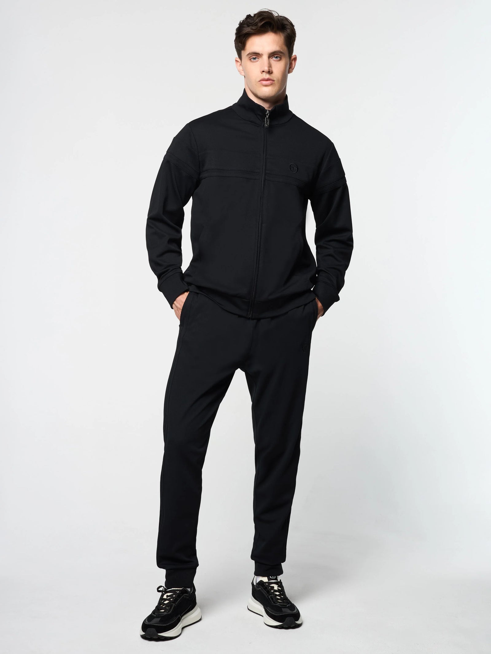 Sergio Tacchini "Damarindo" 2 Piece Set - Black - menswear in Black/Black | New York Man Suits