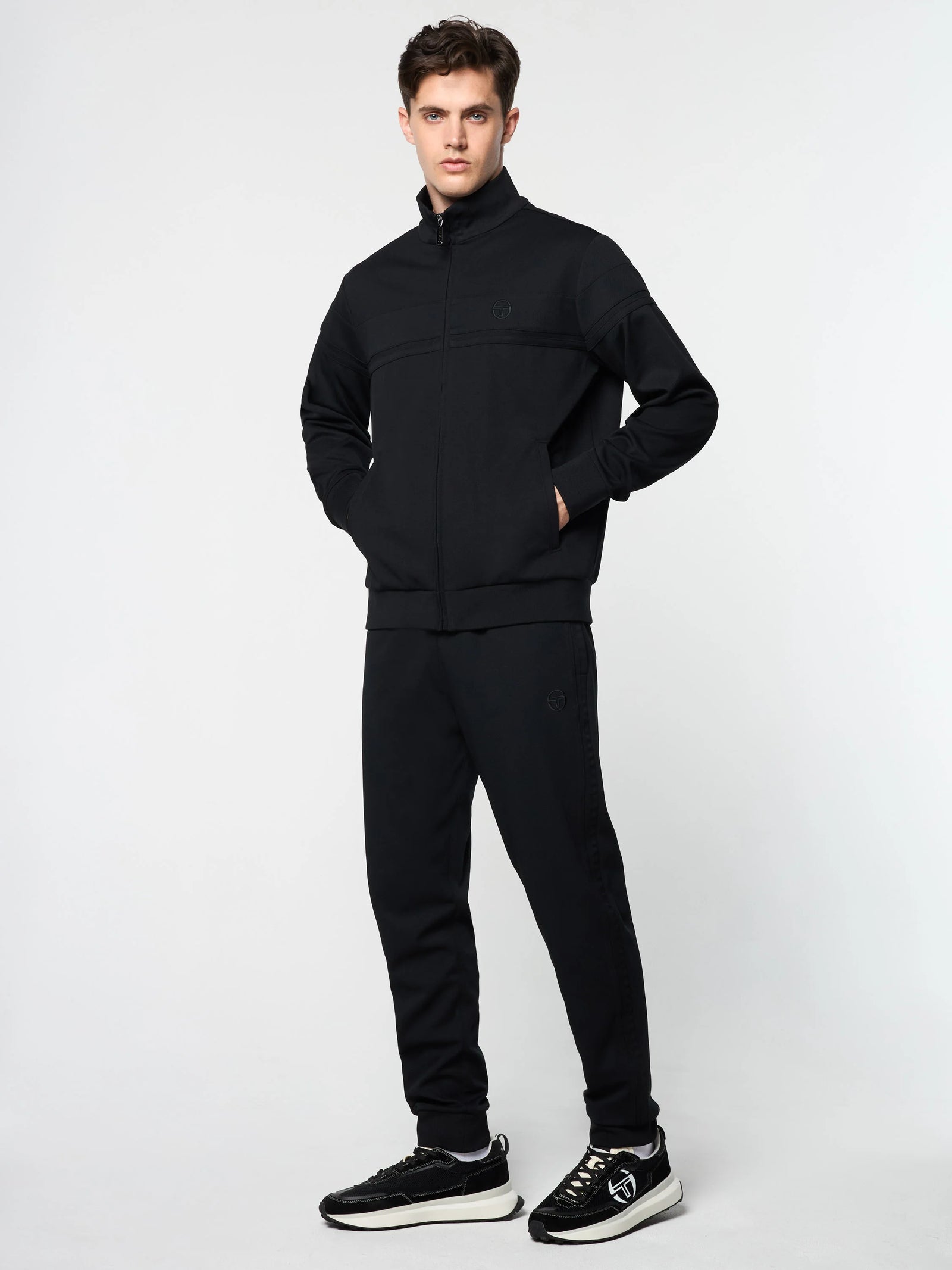Sergio Tacchini "Damarindo" 2 Piece Set - Black - menswear in Black/Black - view 2 | New York Man Suits