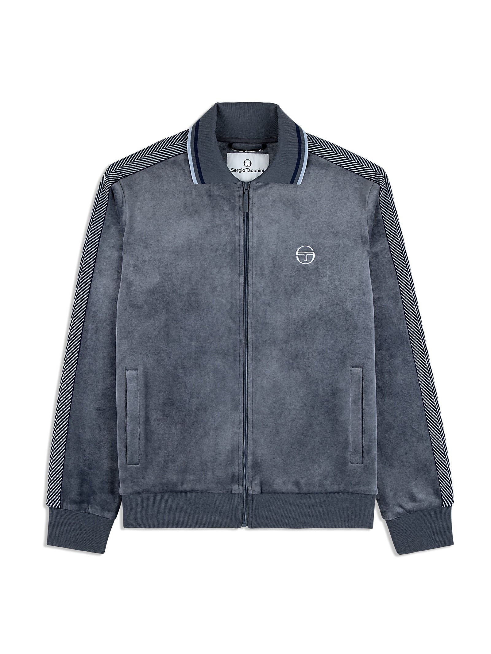 Sergio Tacchini Maglia Velour Track Jacket - Maritime Blue - tracksuit | New York Man Suits