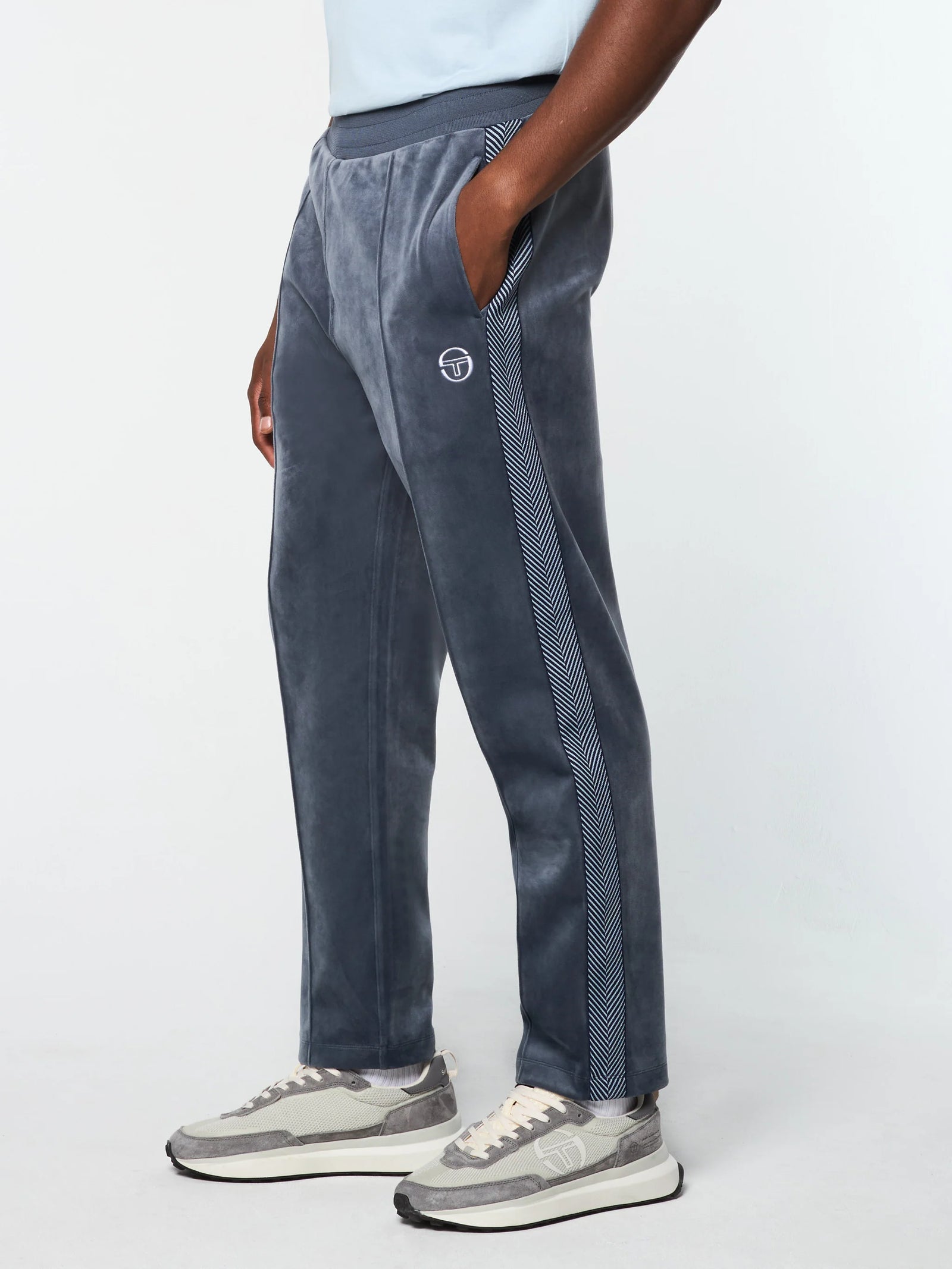 Sergio Tacchini Maglia Velour Track Pants - Maritime Blue - tracksuit - view 2 | New York Man Suits