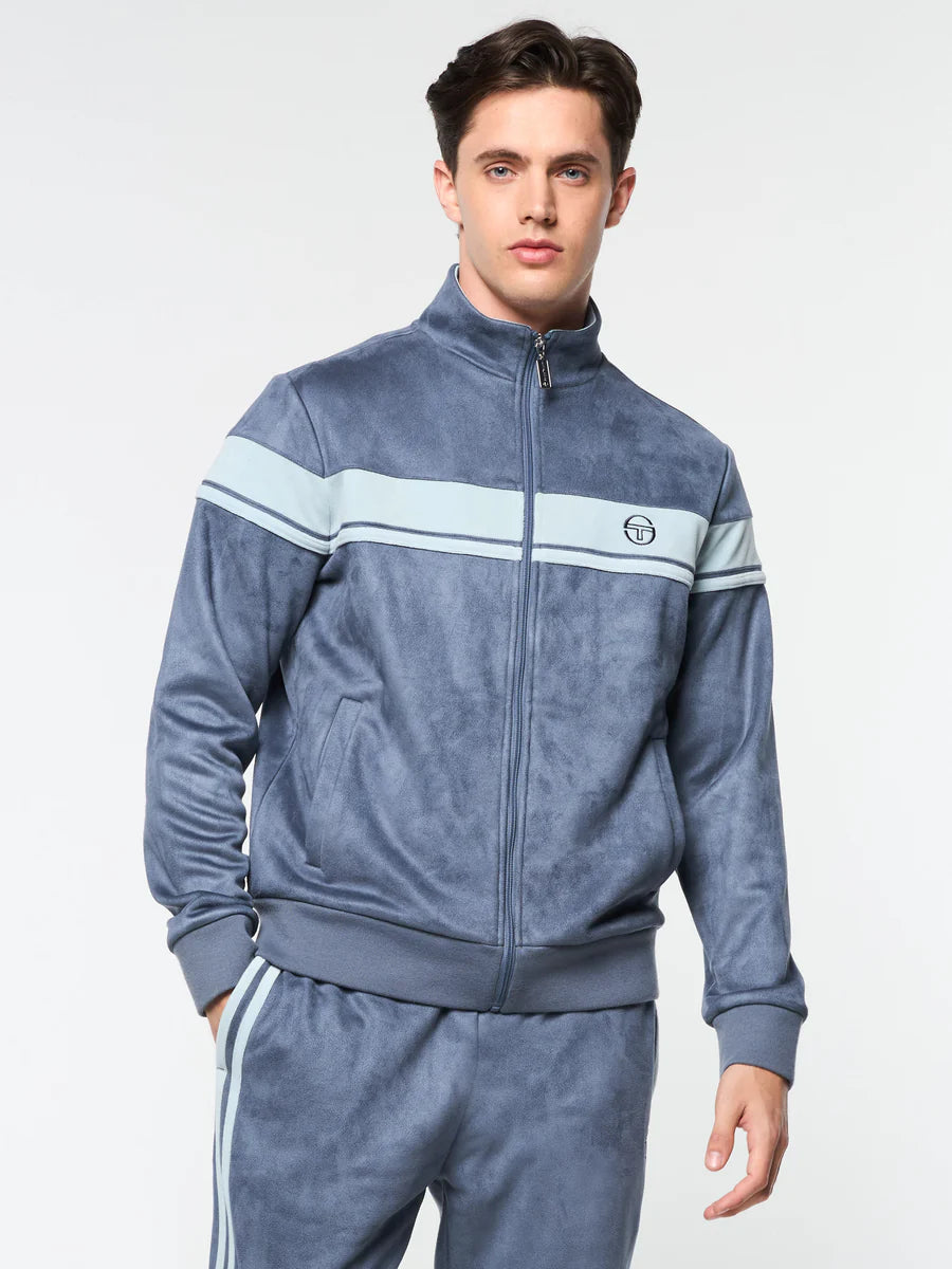 Sergio Tacchini Velour Damarindo Track Jacket - Grisaille