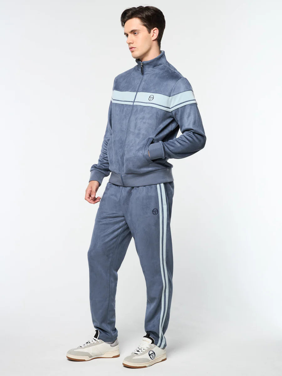 Sergio Tacchini Velour Damarindo Track Jacket - Grisaille