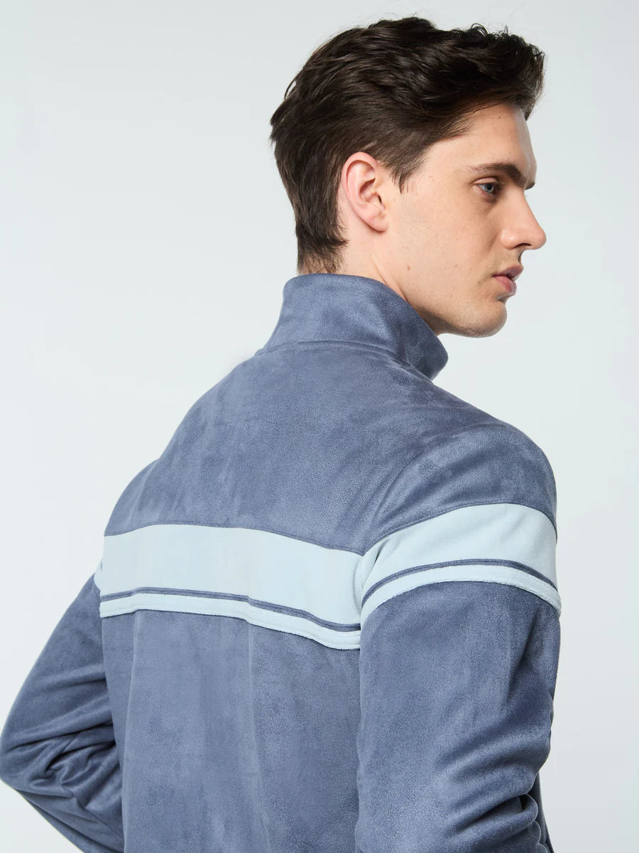 Sergio Tacchini Velour Damarindo Track Jacket - Grisaille