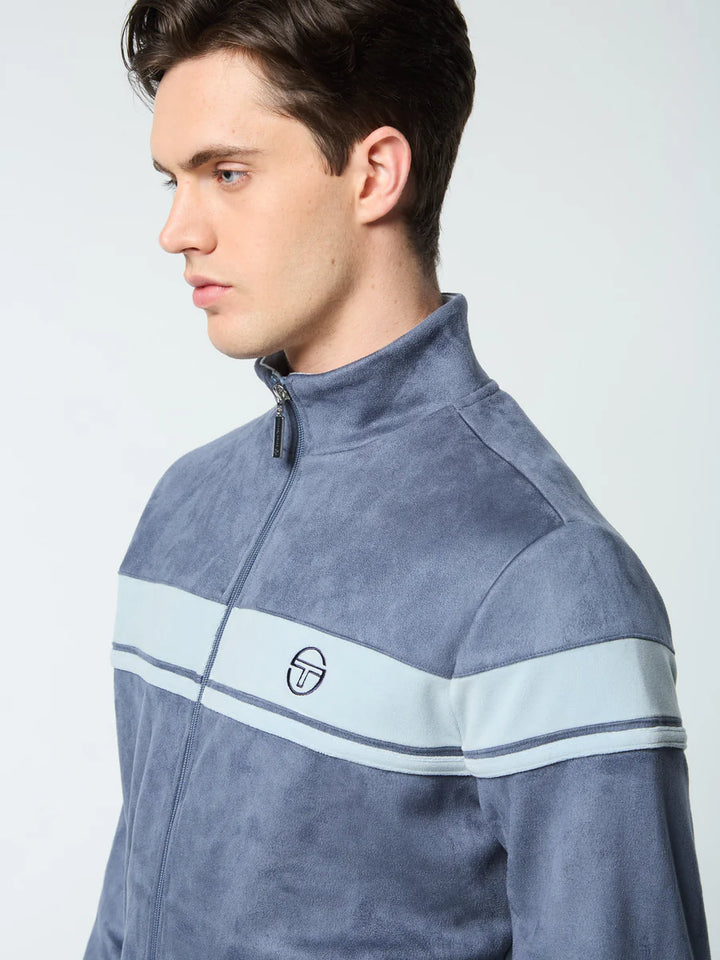 Sergio Tacchini Velour Damarindo Track Jacket - Grisaille