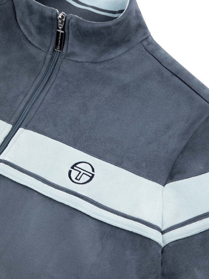 Sergio Tacchini Velour Damarindo Track Jacket - Grisaille