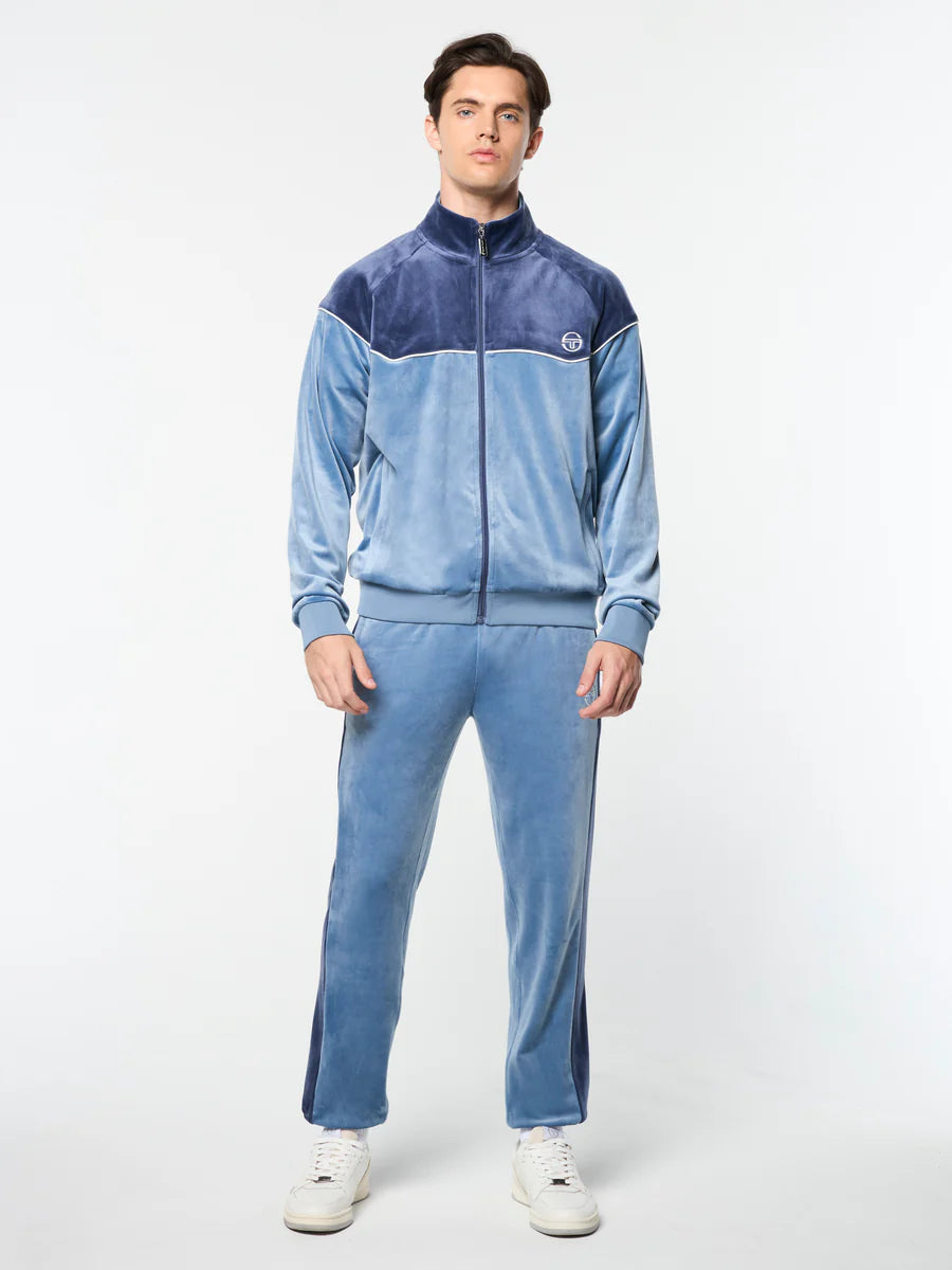 Sergio Tacchini "Cielo" Velour Tracksuit - Faded Denim - tracksuit | New York Man Suits