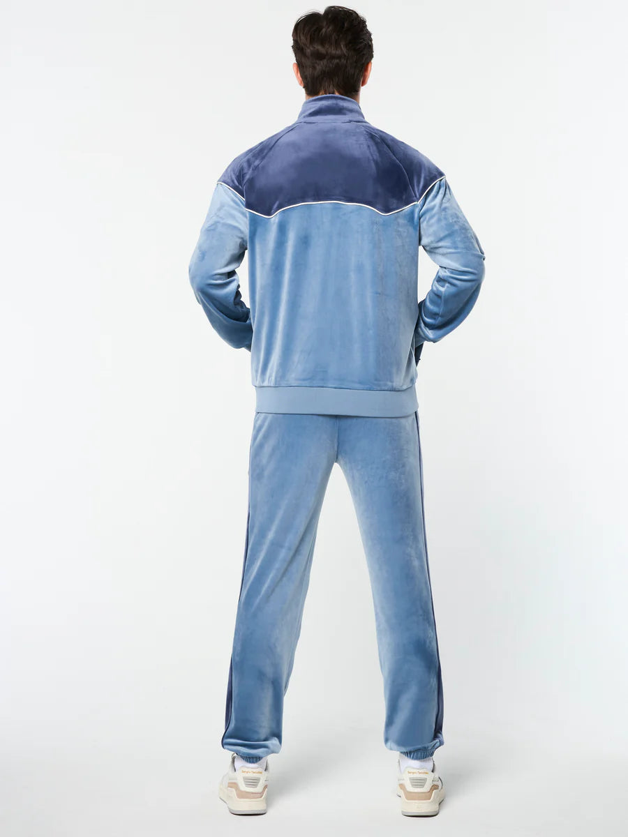 Sergio Tacchini "Cielo" Velour Tracksuit - Faded Denim