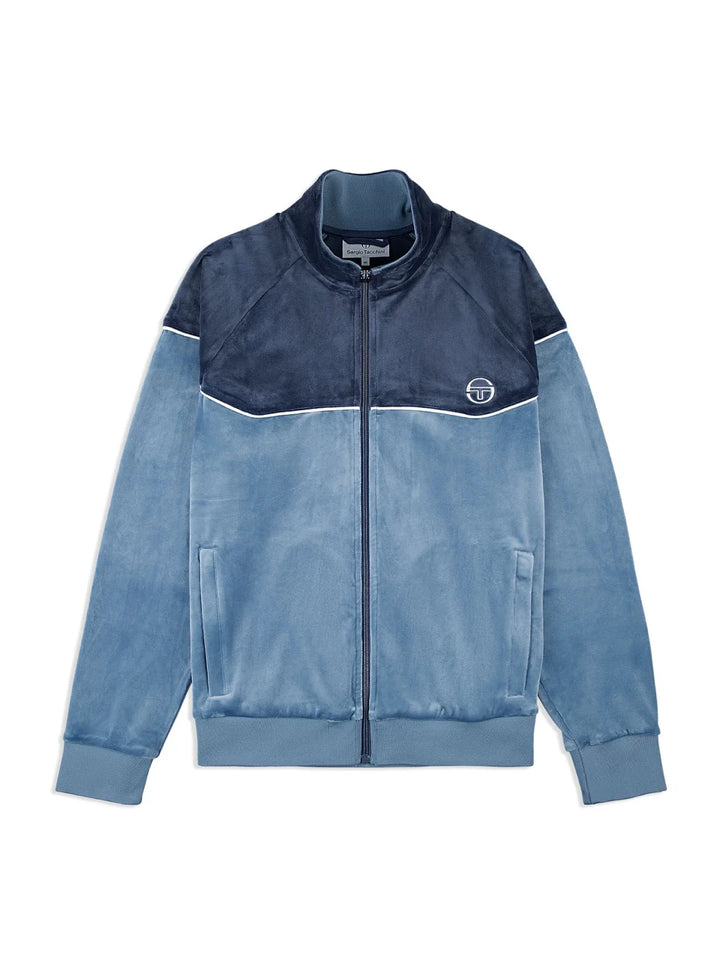 Sergio Tacchini "Cielo" Velour Tracksuit - Faded Denim