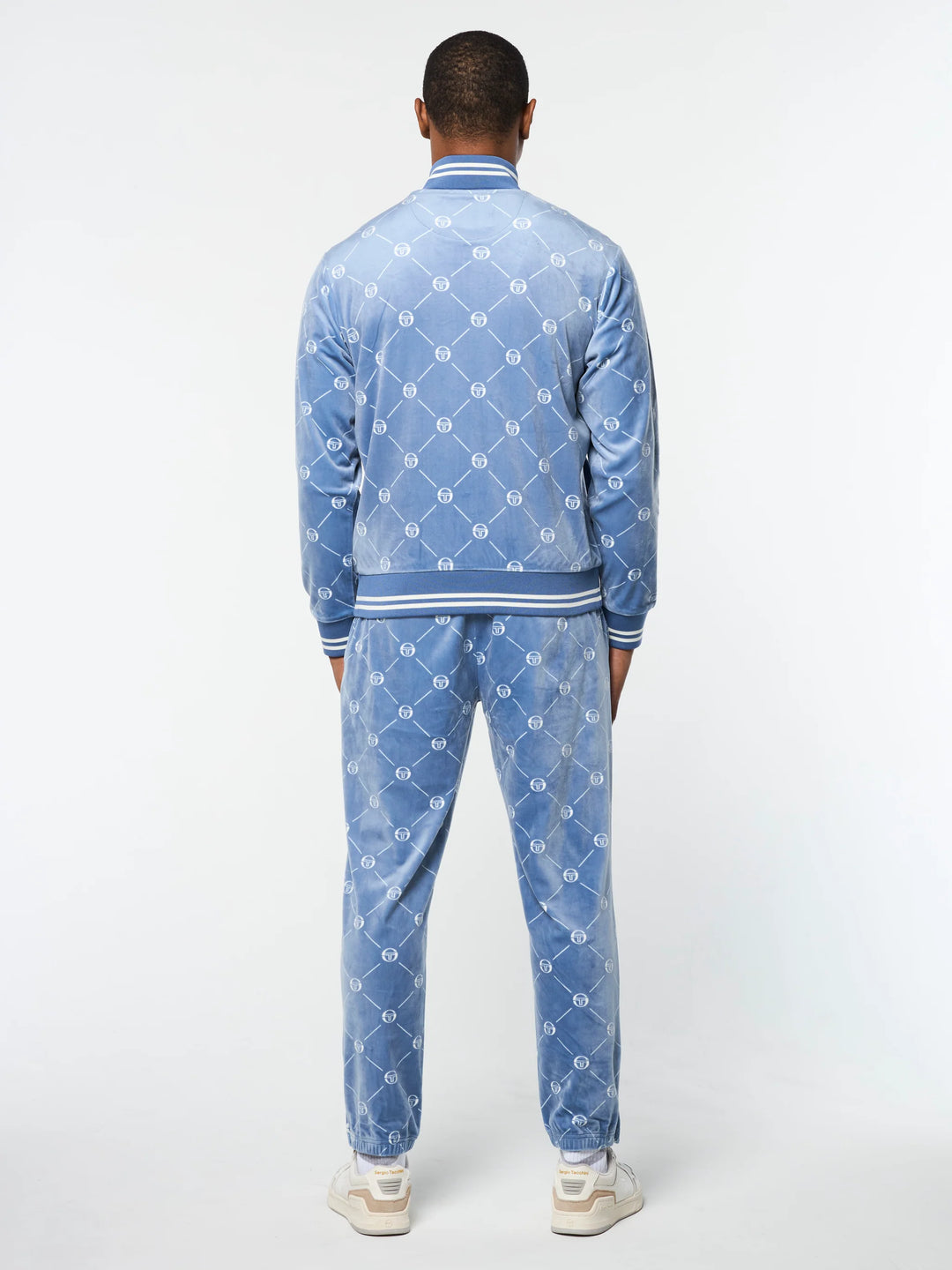 Sergio Tacchini Cosimo Velour Track Jacket and Matching Pants-Faded Denim