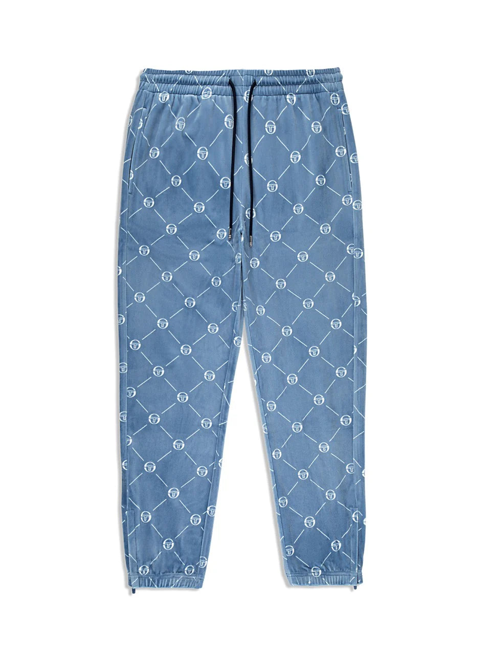 Sergio Tacchini Cosimo Velour Track Jacket and Matching Pants-Faded Denim - tracksuit - view 2 | New York Man Suits