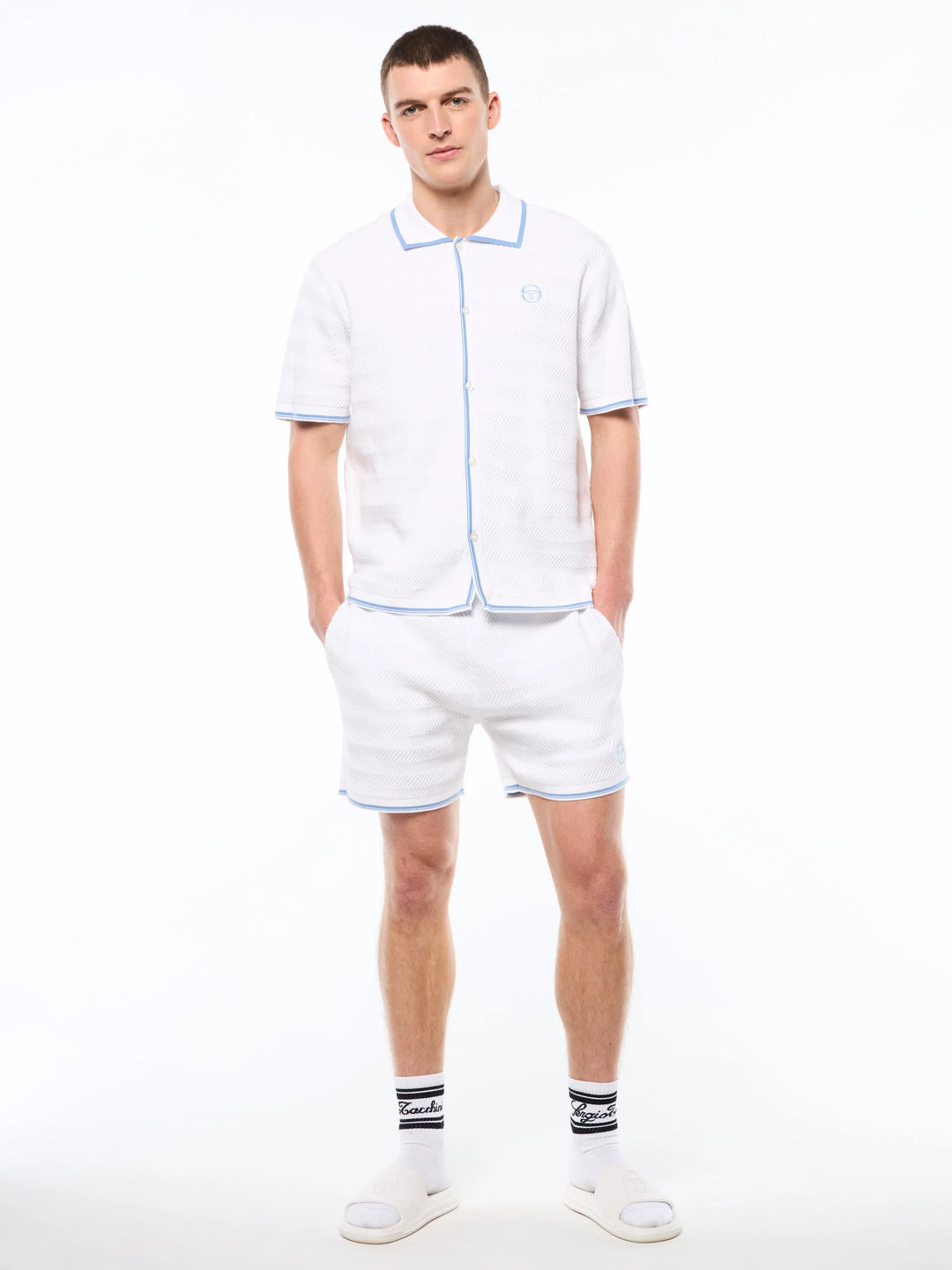 Sergio Tacchini Riva Cabana Short Sleeve set-White