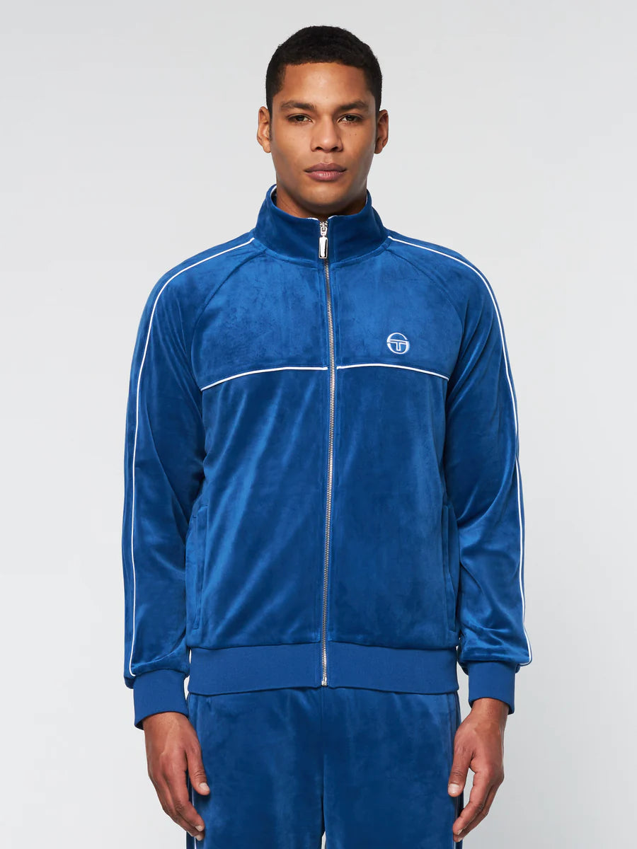 Sergio Tacchini Lioni Velour Track Limoges Royal Blue Set - Jacket and Pants - menswear - view 2 | New York Man Suits