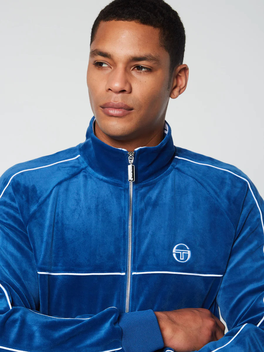 Sergio Tacchini LIONI VELOUR TRACK LIMOGES ROYAL BLUE Set Jacket and Pants-LIMOGES