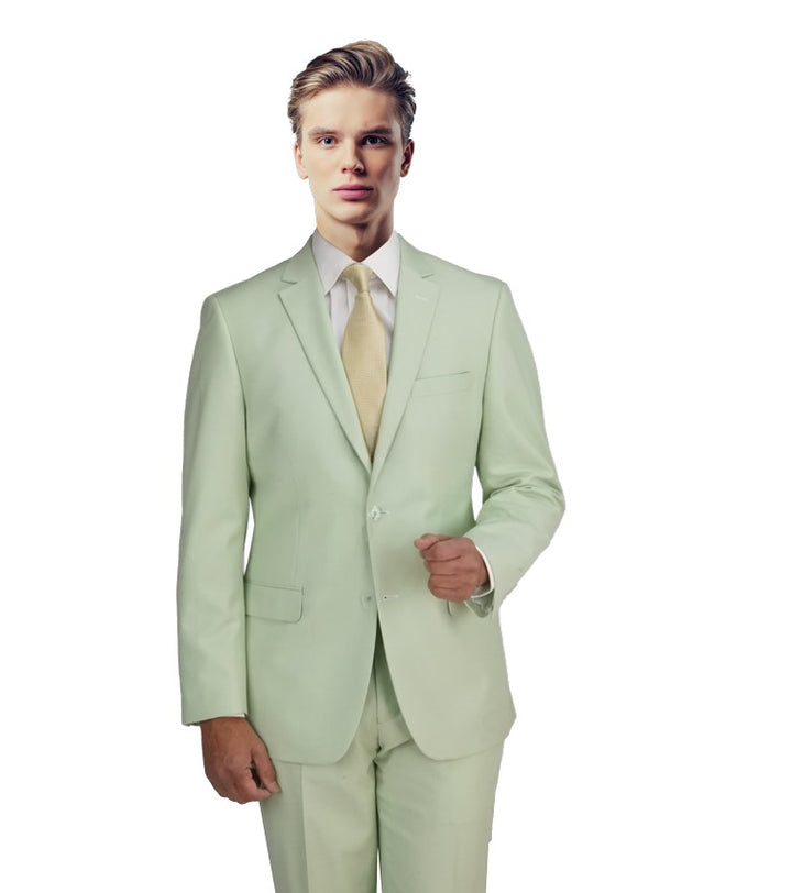 New York Man Italian Designer Sage 2 Piece Suit (available in Slim or Modern fit)