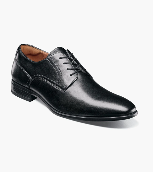 Florsheim Mens Zaffiro Plain Toe Oxford-Black - shoes | New York Man Suits