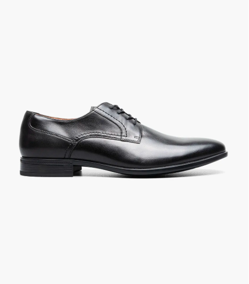 Florsheim Mens Zaffiro Plain Toe Oxford-Black - shoes - view 2 | New York Man Suits