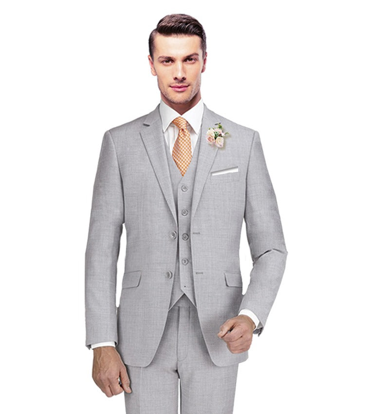 New York Man Italian Designer Sterling Gray 2 Piece Suit - suit - view 2 | New York Man Suits