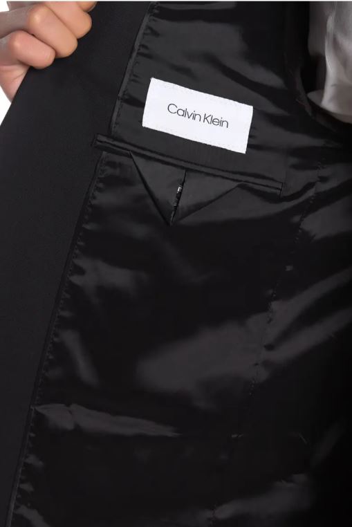 Calvin Klein Men's 2 Button Slim Fit Suit Jacket-BlackSeparate
