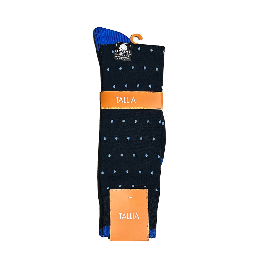 Tallia Mens Polka Dot Design Socks - Navy