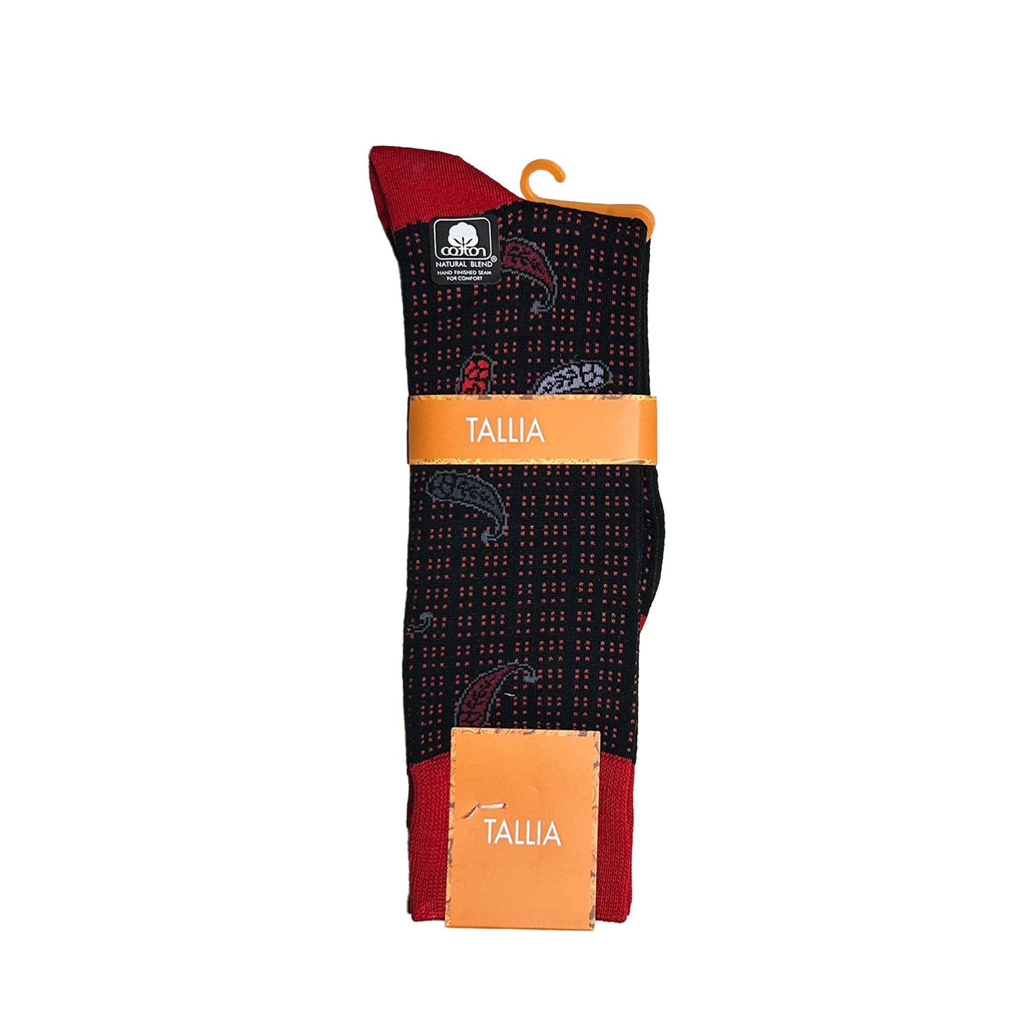 Tallia Mens Paisley Design Socks - Red - socks | New York Man Suits