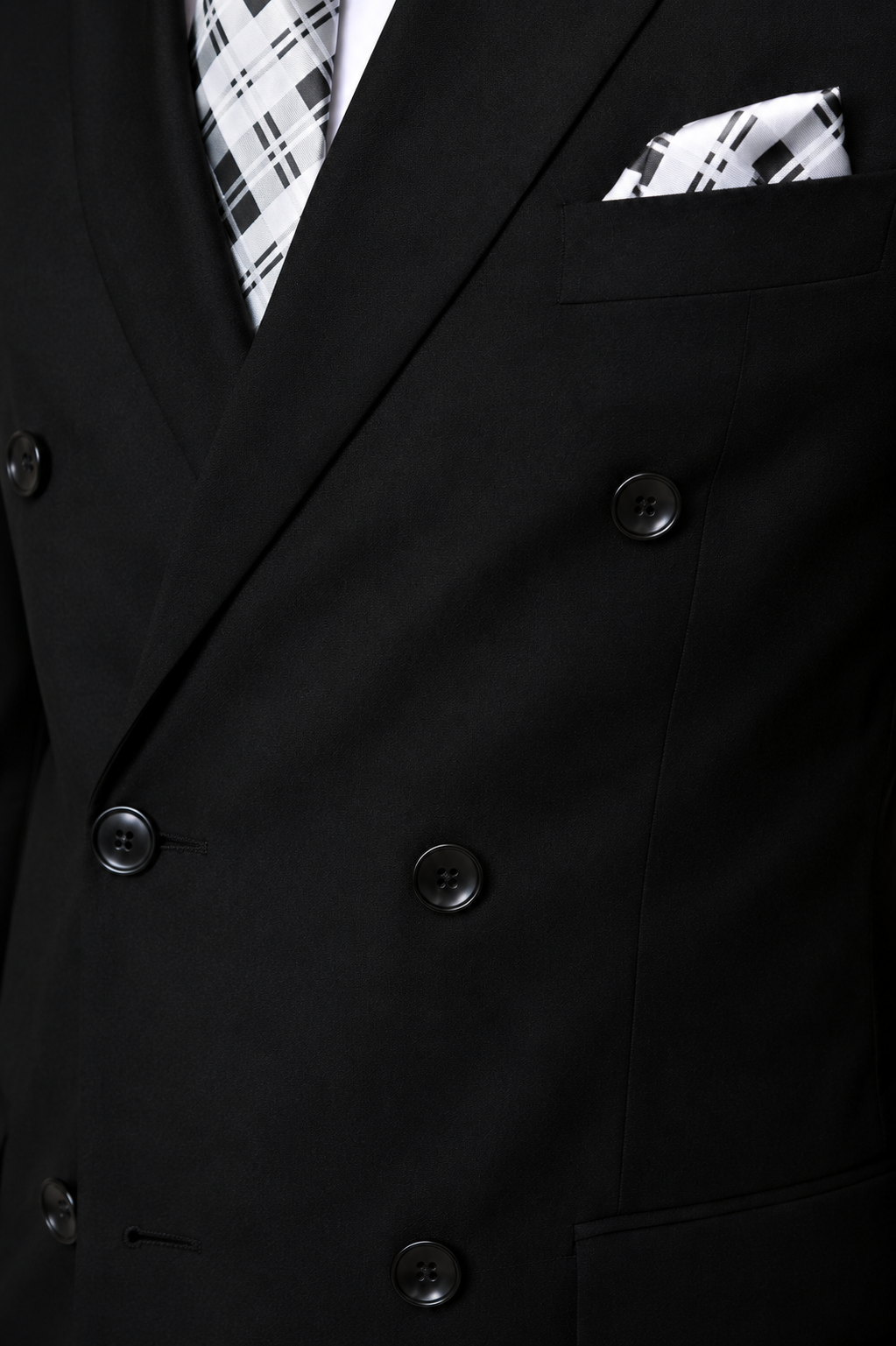 STATEMENT DOUBLE BREASTED SUPER 150 WOOL-BLACK