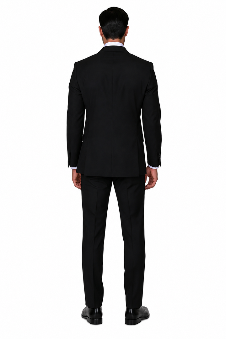 STATEMENT DOUBLE BREASTED SUPER 150 WOOL-BLACK