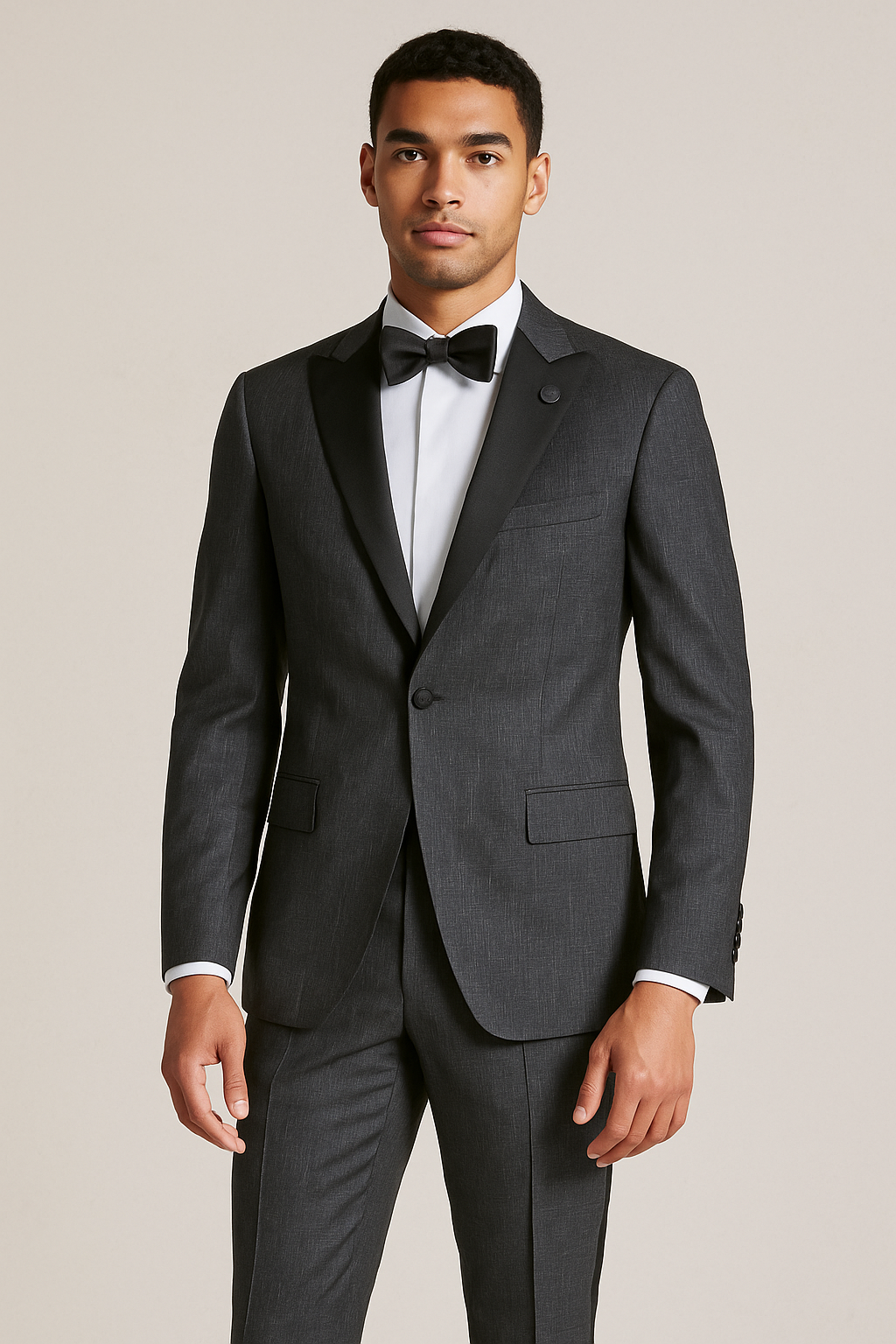 Todd Snyder 2BTD SLIM FIT Tuxedo Black Lapel Tuxedo-Charcoal - tuxedo - view 2 | New York Man Suits