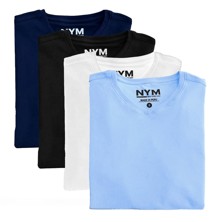 New York Man Pima Cotton V-Neck T-Shirt