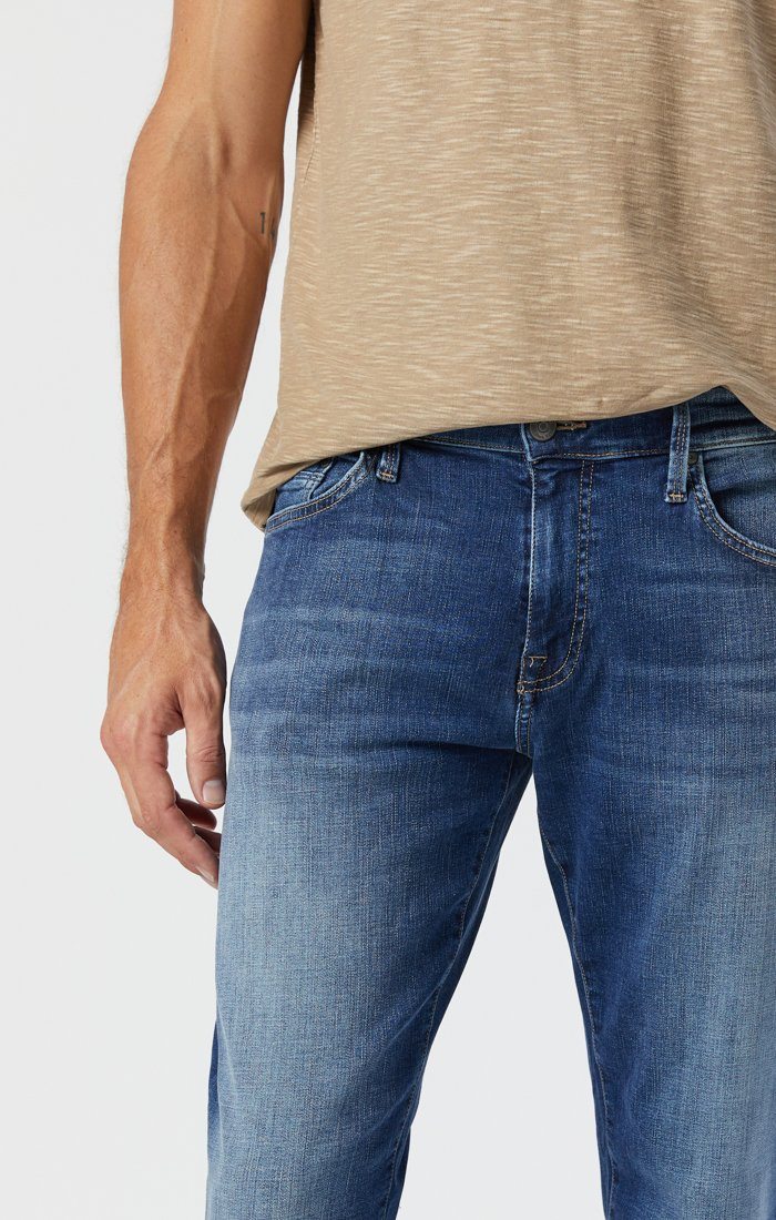 Mavi "Zach" Straight Leg Jeans - Mid Brushed Cashmere - pants - view 2 | New York Man Suits