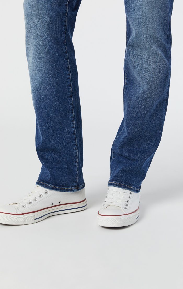 Mavi Mens Zach Zach Straight Leg Jeans-Mid Brushed Cashmere