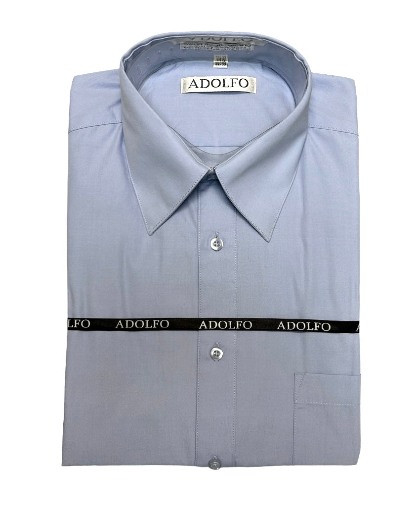 ADOLFO REGULAR FIT DRESS SHIRT-Medium Blue