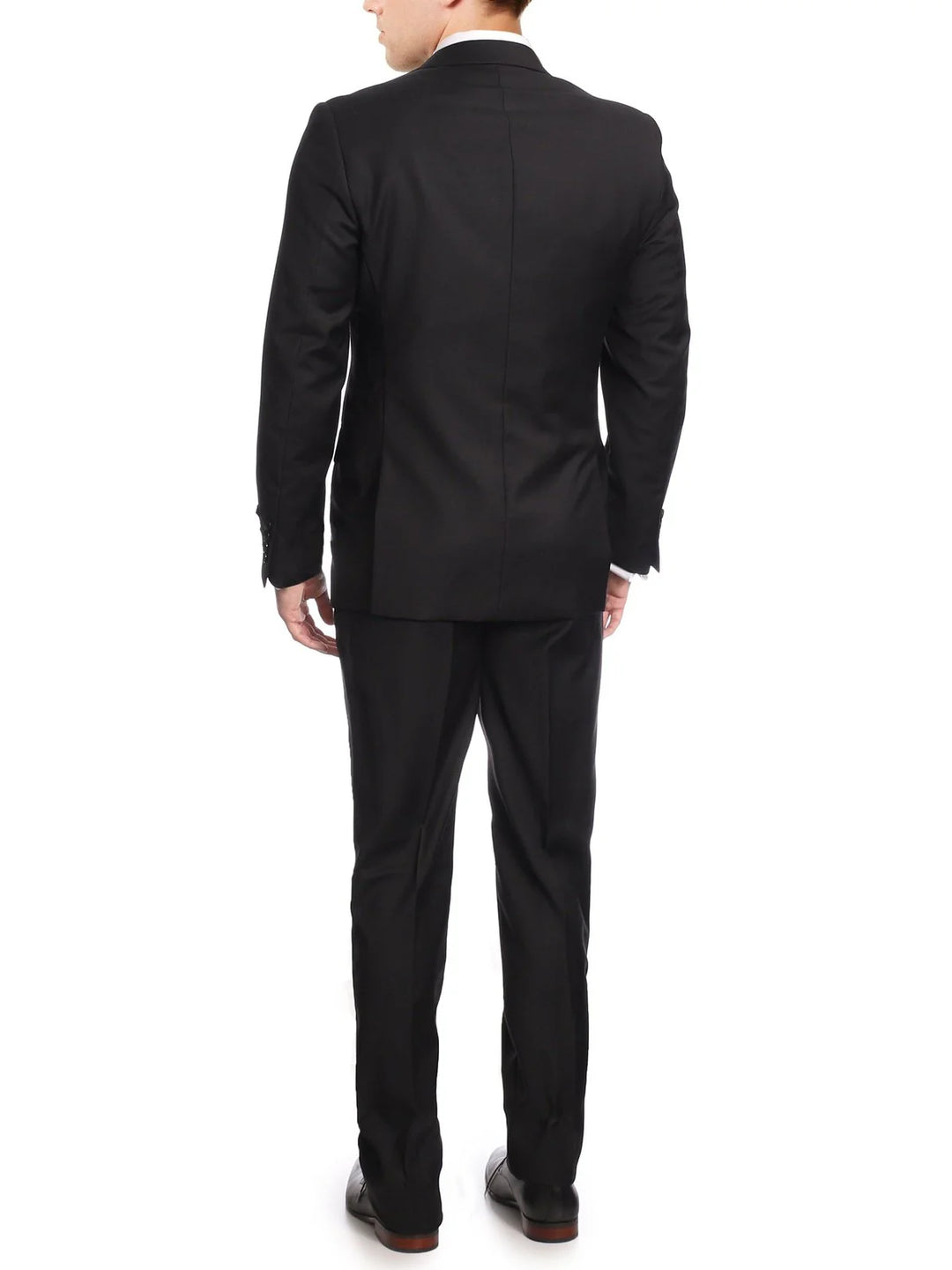 Avivi Collection 2 Button Classic Fit Wool Suit - Black