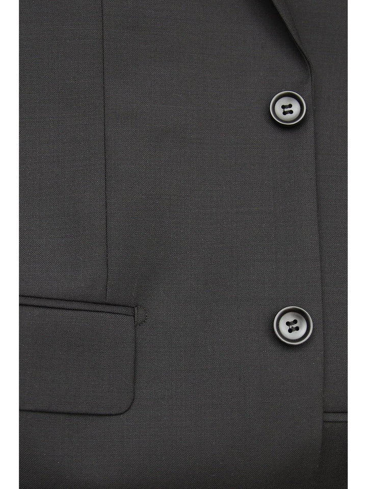 Avivi Collection 2 Button Classic Fit Wool Suit - Black