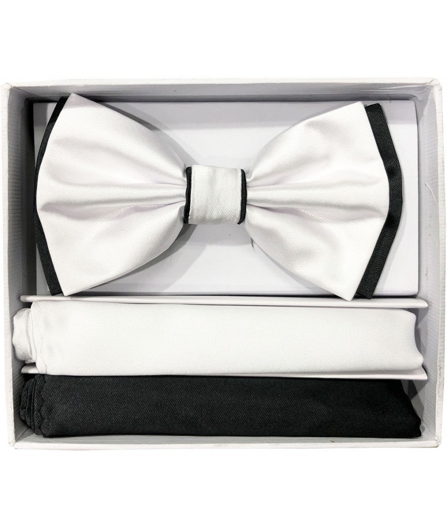 Brand Q Two-Tone Bow Tie Set - bow tie | New York Man Suits