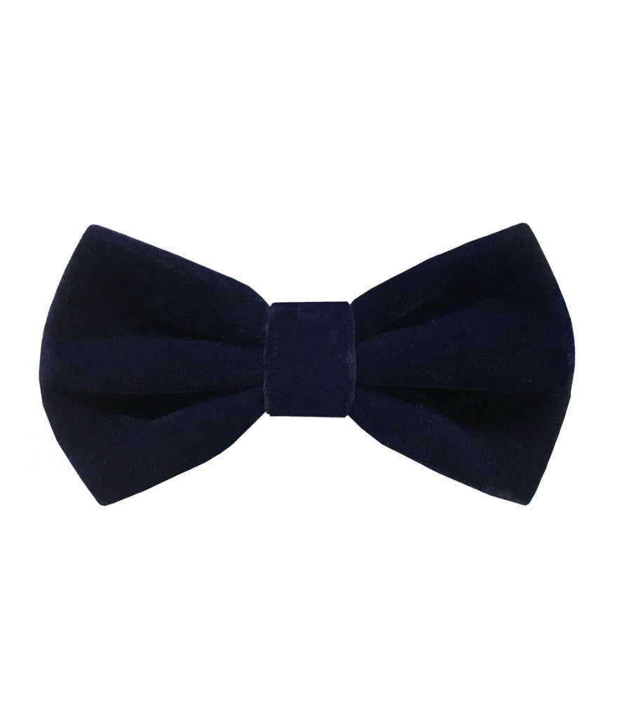 Brand Q Velvet Bow Tie - bow tie in B-Black - view 2 | New York Man Suits