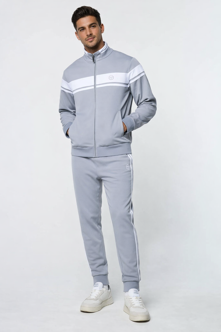 Sergio Tacchini Damarindo Maritime Blue Track Jacket and Track Pants Set-Sleet/White