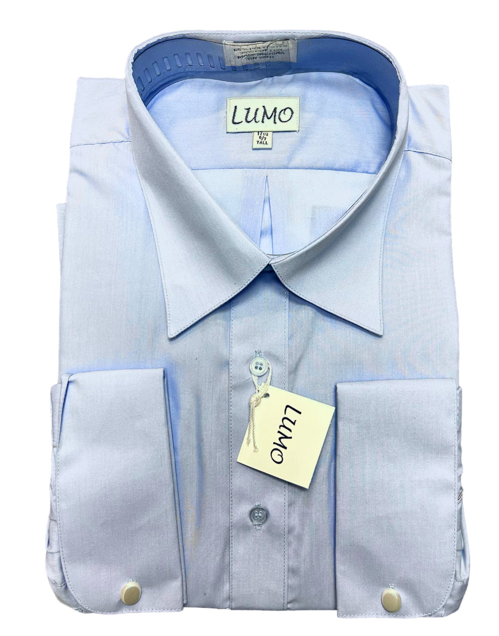 LUMO FRENCH CUFF DRESS SHIRT-SKY