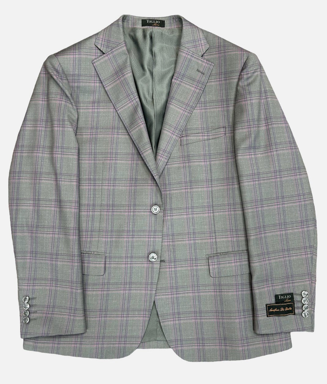 Tiglio Italian Wool Modern Fit Sport Jacket - Grey WP