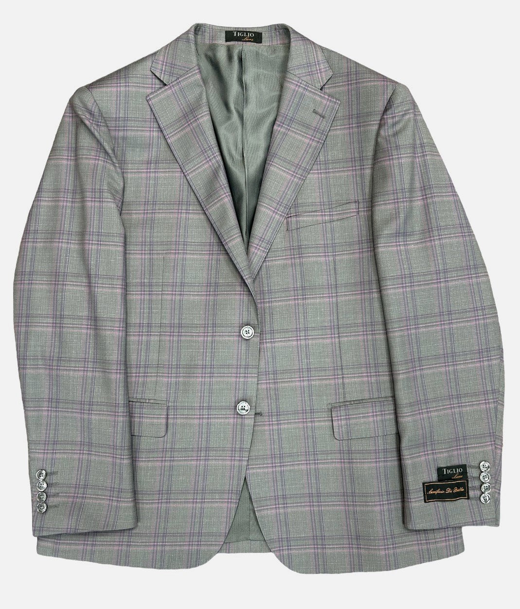 Tiglio Italian Wool Modern Fit Sport Jacket - Grey WP - jacket - view 2 | New York Man Suits