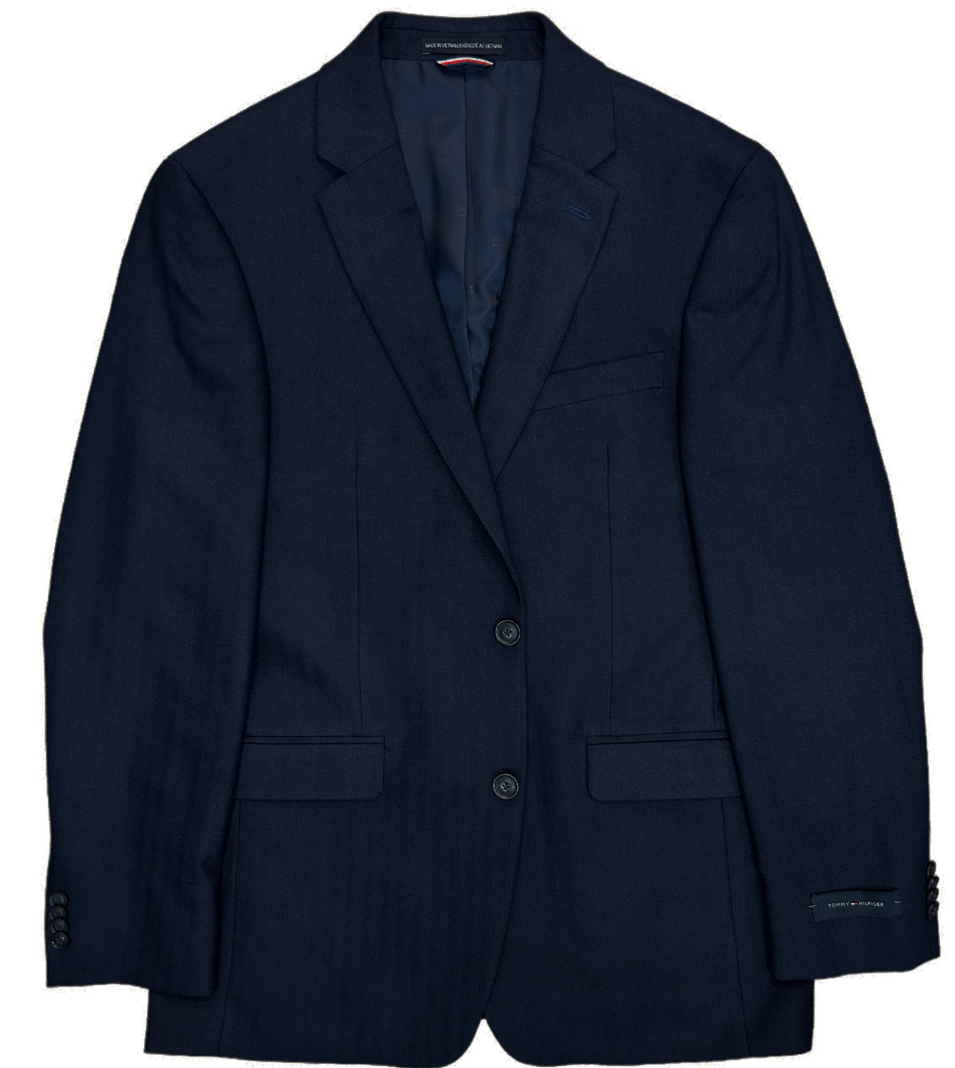Tommy Hilfiger 2 Button Sport Jacket Suit-Navy Tone/Tone Design